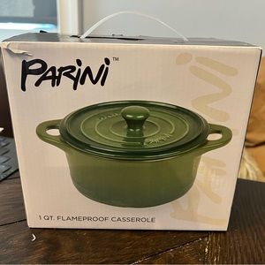 Parini green Flameproof Casserole dish